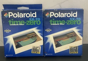 Lot de 2 Non ouvert Expiré (5/00) Polaroid SX-70 Time Zero film instantané- comme est