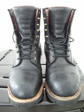 CHIPPEWA 8" INSULATED Waterproof / Steel Toe Logger Boots Sz 12 M Black 73050