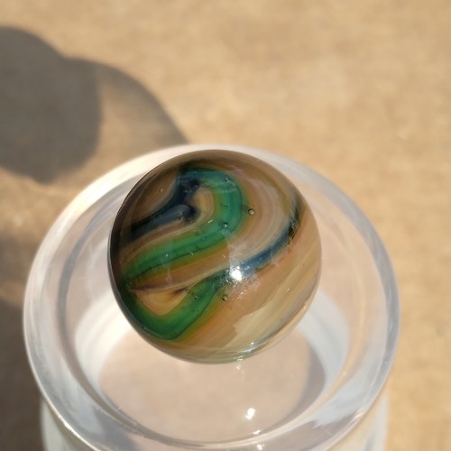 .55" Vintage Ravenswood Green Blue Mild Hybrid Raven Marble- a65 - Picture 7 of 24