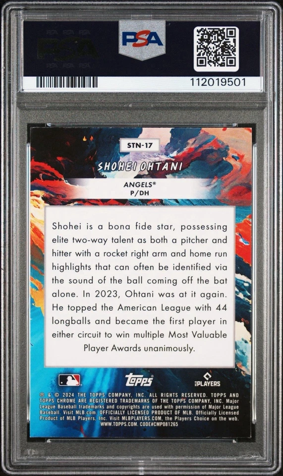 2024 Topps Cosmic Chrome - Stars in the Night Shohei Ohtani #STN-17 - Image 2 of 2