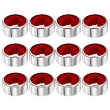 12 Pcs Wine Bottle Collars for Kitchen, Red Smooth Surface