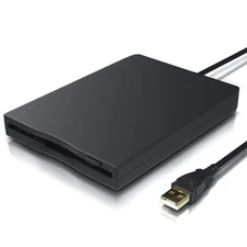 USB Floppy Drive, Disk Reader 3.5-inch External Portable 1.44 MB FDD for