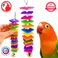 Bonka Bird Toys 1134 Long Mini Step Colorful Small Chew Melodic Parrot Cage Toy