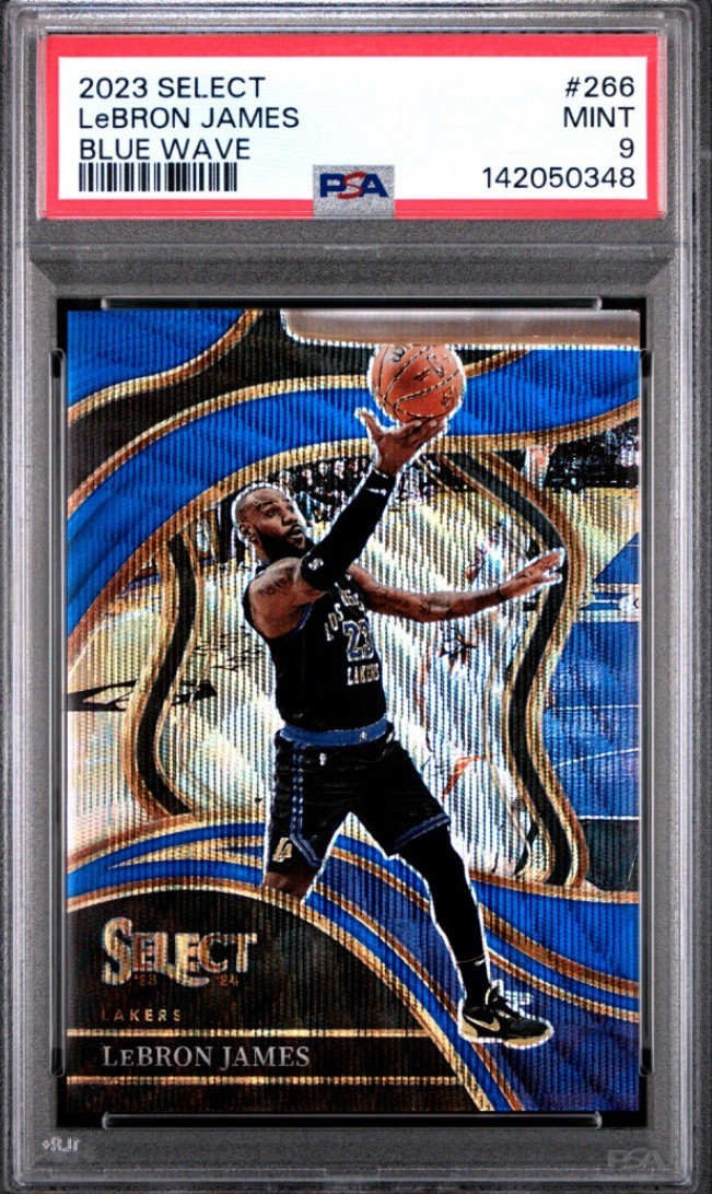 2023-24 Panini Select - Courtside LeBron James #266 Blue Wave Prizm /75