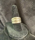 Vintage Sterling Silver Triple Band Dome Ring 4g - Size 6 High Polish Statement