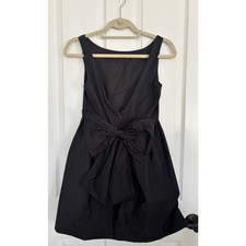Pearl GEORGINA CHAPMAN of marchesa Little Dress Black Bow Cocktail Size 4