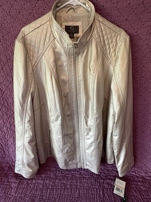 Gallery New York Women's Warm Silver ''Minus The Leather'' Lined Coat Sz 2X NWT