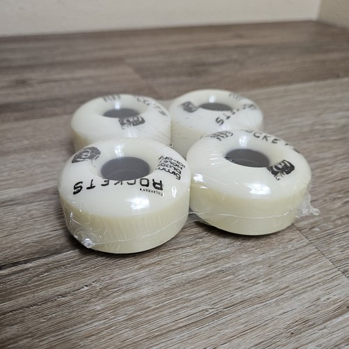 Ruote skateboard vintage Rock n' Ron's Rockets teschio fori neri 61 mm SIGILLATE - Foto 3 di 11