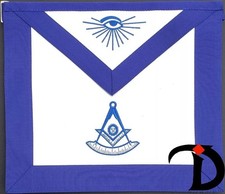 Handcrafted 100 Lambskin Masonic Blue Past Master Apron For Freemasonry