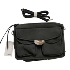 Kensie NWT Classic Sueded Gray Travel Messenger Adjustable Strap Crossbody Purse