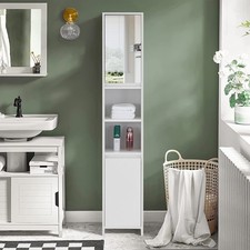 Bathroom Storage Cabinet Free Standing Cabinet Organizer Unit 2 Door 5 Shelves