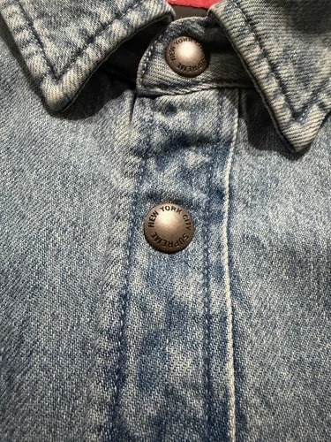 Supreme Quilted Lined Denim Snap Shirt (SS26) Blue nwot image 5