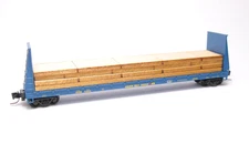 Z Scale Golden West Service  60' Bulkhead Flat Car Micro-Trains #527 00 112
