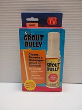 NEW As Seen On TV Grout Bully WHITE Cleaning Kit Solution And Erasers Tile Grout