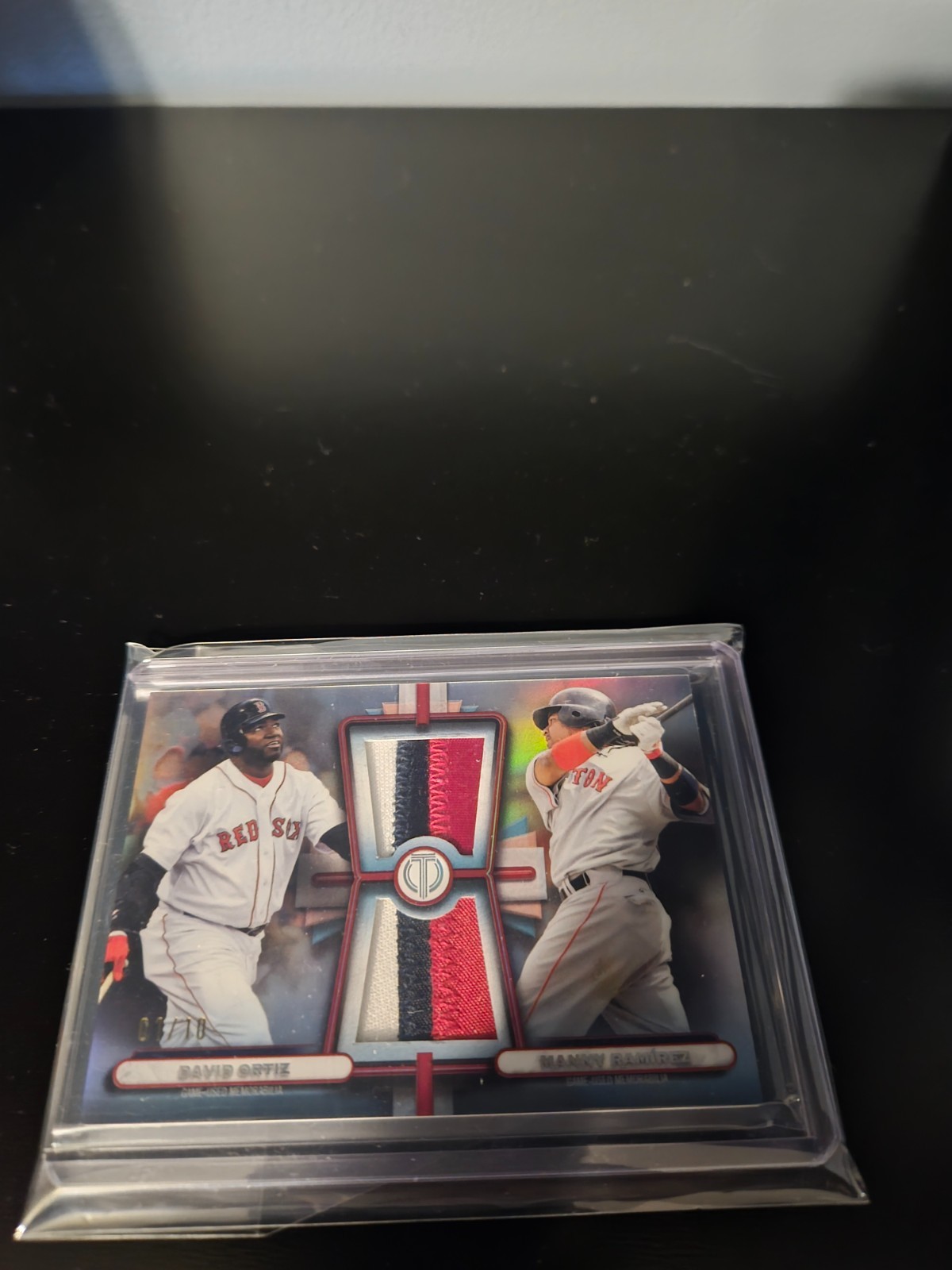 Topps 2023 Tribute Dual Relics David Ortiz Manny Ramirez Red Sox Red /10 DR-OR