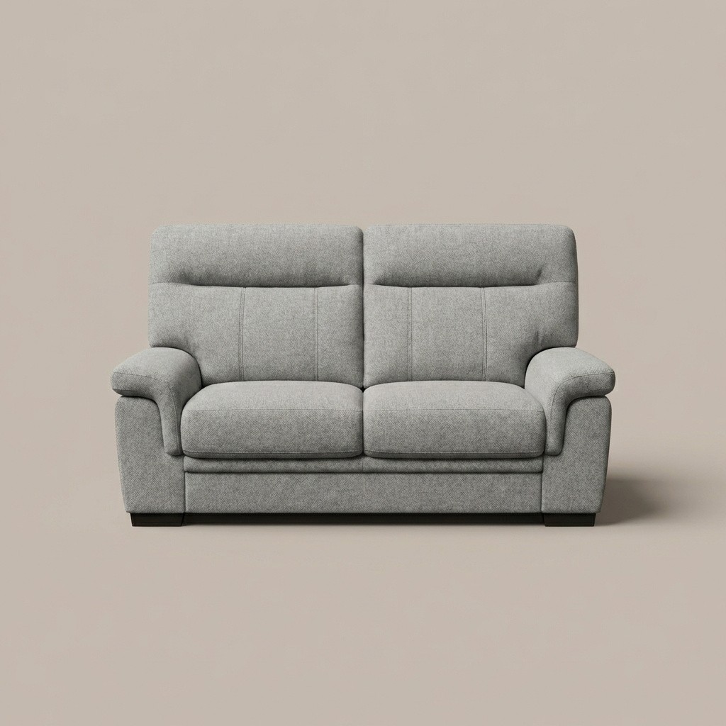 Divano 2 Posti Moderno Tessuto 162x96x92 cm Grigio Chiaro - Flavia SardoneHome foto 3