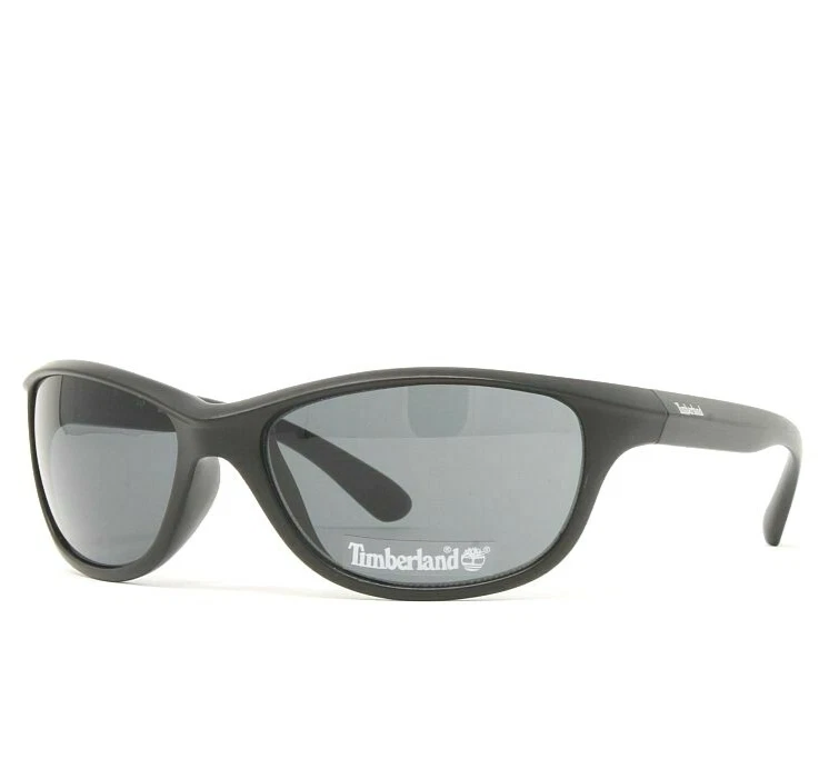 Timberland men's Sunglasses TB7117 02A Matte Black 61mm Grey Lens Plastic Frame