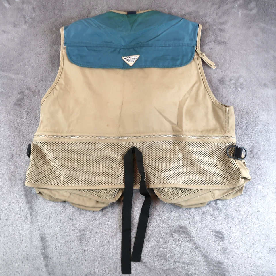 Chaleco de Pesca Columbia PFG De Colección Para Hombres L Bolsillo Grande Exterior EE. UU. Foto 2 de 4