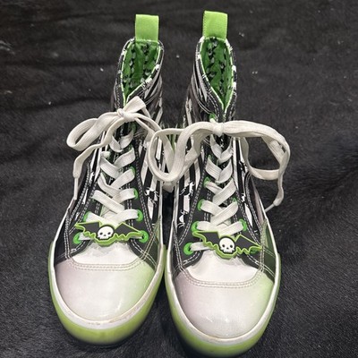 Beetlejuice It's Show Time. Size 6.5  High Top Sneakers by Ground Up.