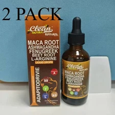 Organic Maca Root Liquid Drops with Ashwagandha, Fenugreek, Beet Root and L-A...