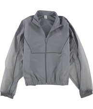 Reebok Womens Full Zip Track Jacket, Grey, X-Small