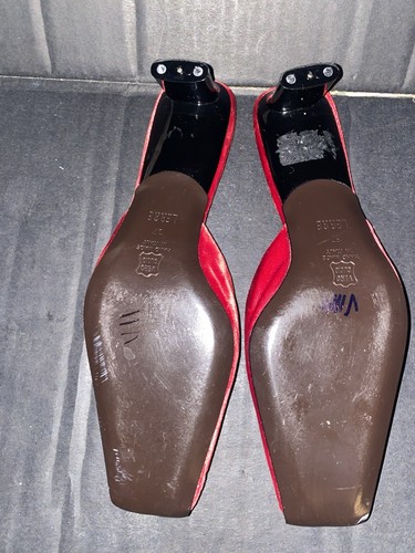 Lerre Women's red velvet mules italy size 37 us 6.5 - Picture 5 of 11
