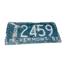 1957 57 VERMONT VT AGRICULTURE AGR FARM TRUCK LICENSE PLATE 2459