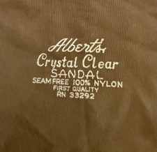 Vintage Albert’s Seamless Flat Knit Stockings Bare Heel 34 Inches Long