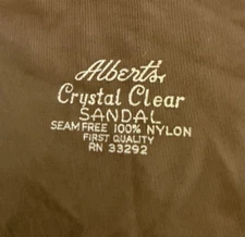 Vintage Albert’s Seamless Flat Knit Stockings Bare Heel 34 Inches Long