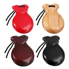 2Pcs Wood Spanish Castanets for Gathering Folk Tunes Classical Music