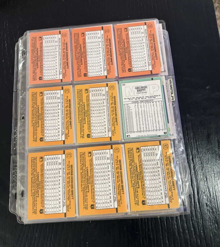 Lote de 36 cartas de George Brett Royals Topps Donruss Fleer Upper Deck Leaf Score Foto 4 de 4