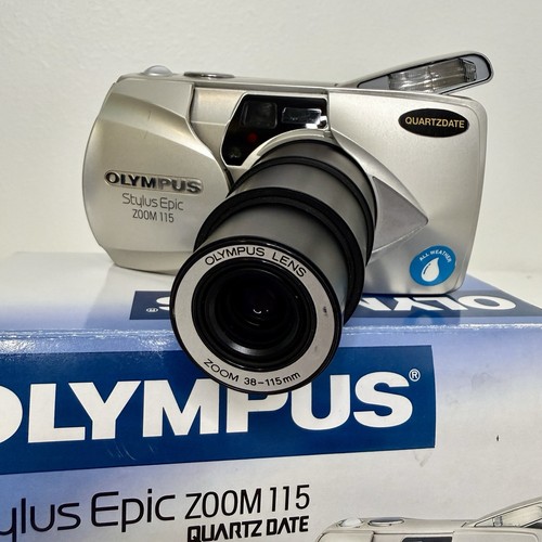 Olympus Stylus Epic ZOOM 115 Quartzdate All Weather 35mm Point & Shoot With Box - Afbeelding 5 van 24