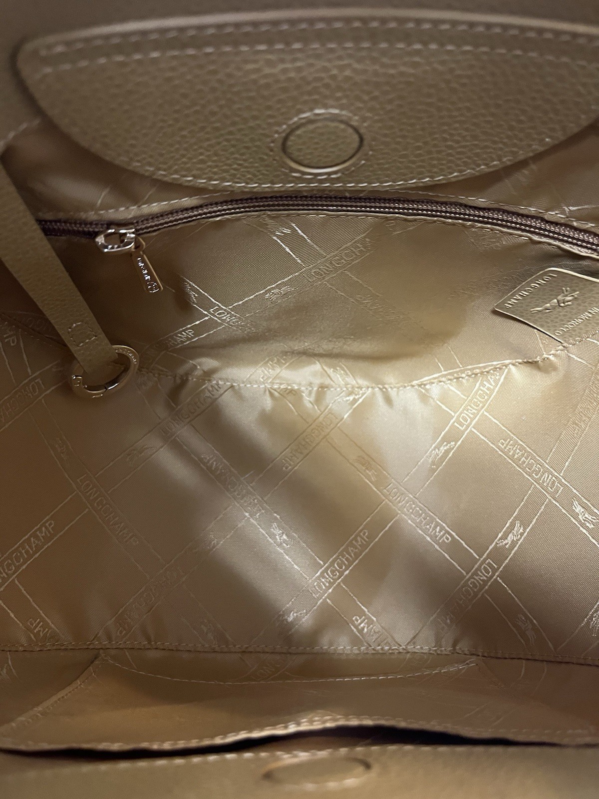 Longchamp Le Foulonné Small Top Handle Crossbody Leather Nutmeg image 9
