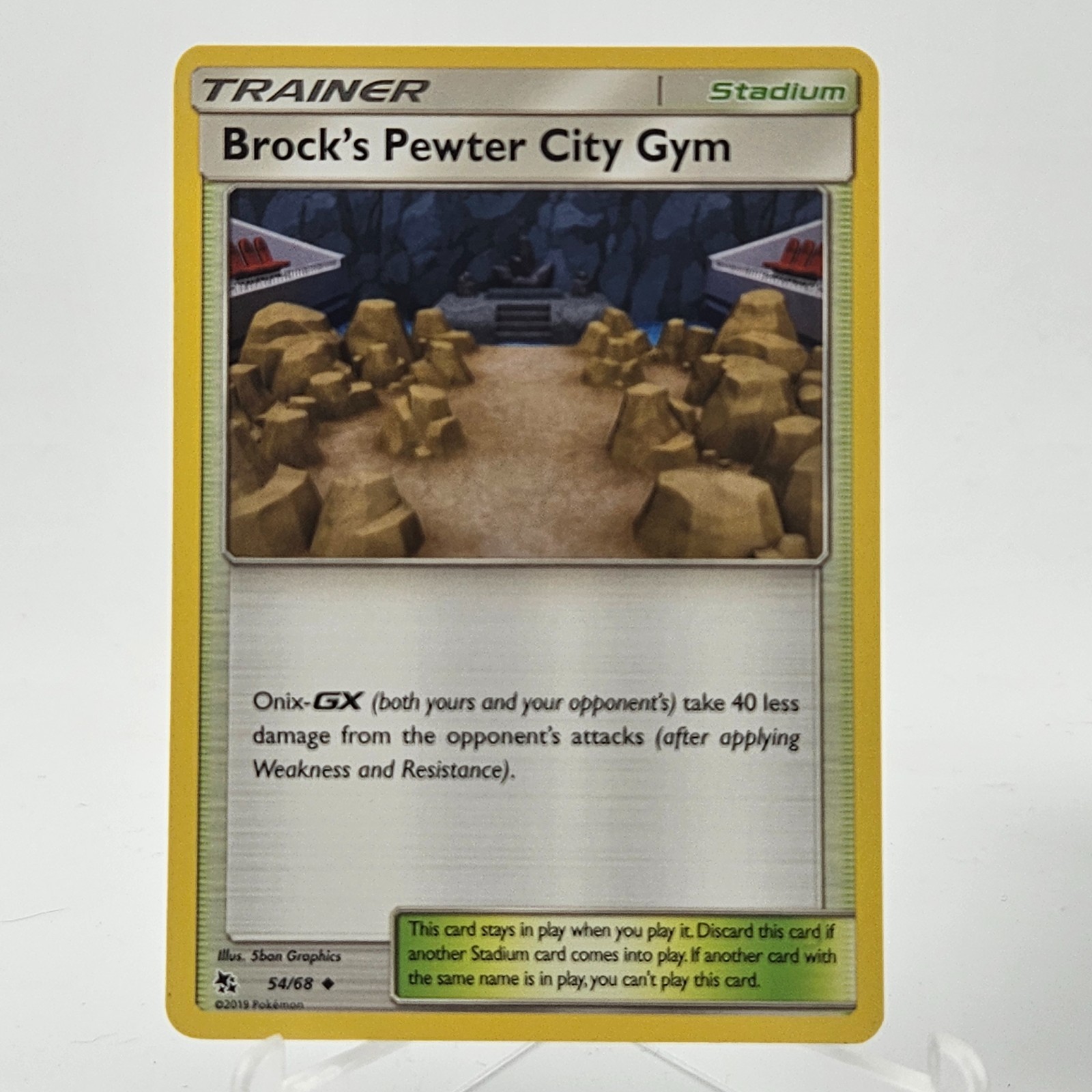 BROCK'S PEWTER CITY GYM - 54/68 Hidden Fates  Pokemon Card