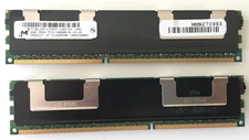 Lot of 2 Micron 8GBx2 PC3-10600 DDR3-1333MHz REG Server RAM MT36KSF1G72PZ-1G4K1
