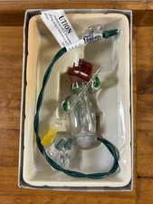 Department 56 Tiny Bubble Lit Clip On Ornament Snowman Holding Broom