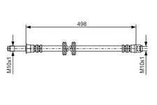 Bremsschlauch BOSCH 1 987 481 006 für MERCEDES W639 VIANO VITO MIXTO Bus 109 CDI