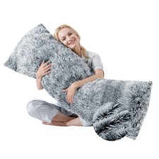 Fluffy Full Body Pillow for Adults 20x54 Long Big Body Pillow Cover Pillowcas...