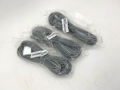 Lot of 3 New Cisco 72-101457-01 Microphone Extension Cable Grey 30ft Male-Female