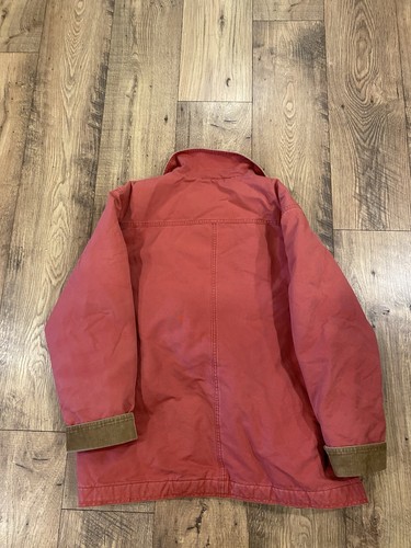 Vintage LL Bean Chore Coat Womens Large Petite Pink Button Up Outdoor - Picture 4 of 8