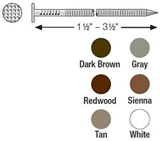 S10SND_5 Painted Siding Nail (5LB Pack) (Choose Color)