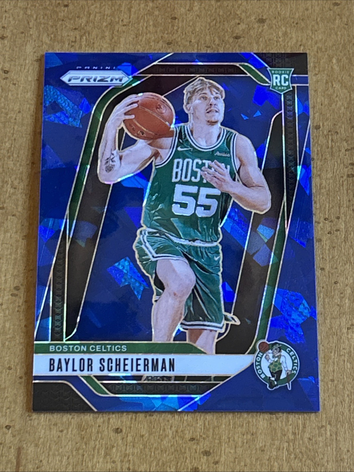 2024-25 Panini Prizm #236 Baylor Scheierman Rookie RC Blue Ice /125 Celtics