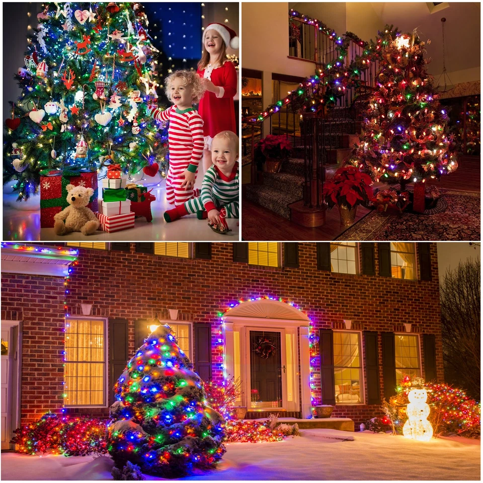 100-500LED Fairy Lights String Outdoor Indoor Christmas Tree Mains Plug in Decor - Image 4 of 4