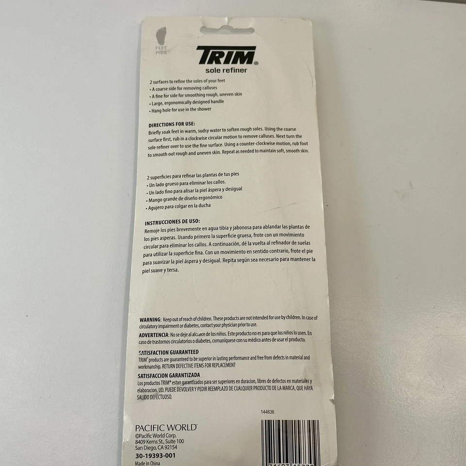 Trim Foot Care Implements Neat Feet Sole Refiner with Two Surfaces Self Care - Image 2 of 4