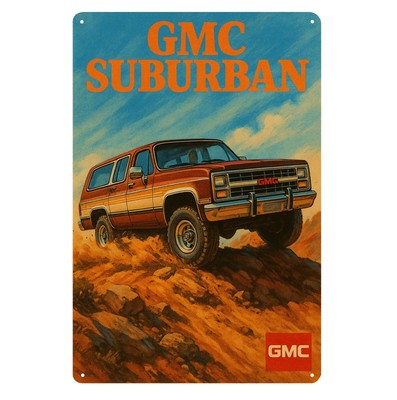 GMC Suburban Car Metall Poster - Blechschild - Größe: 20 x 30 cm