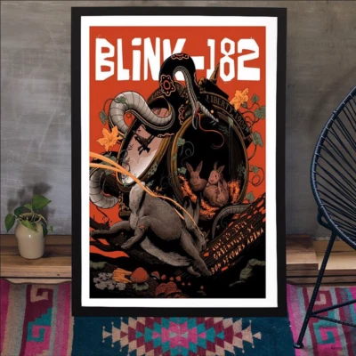 UNBRANED Tour Poster Blink 182 In Greenville, SC On July 29, 2024 Unframed Home Decor