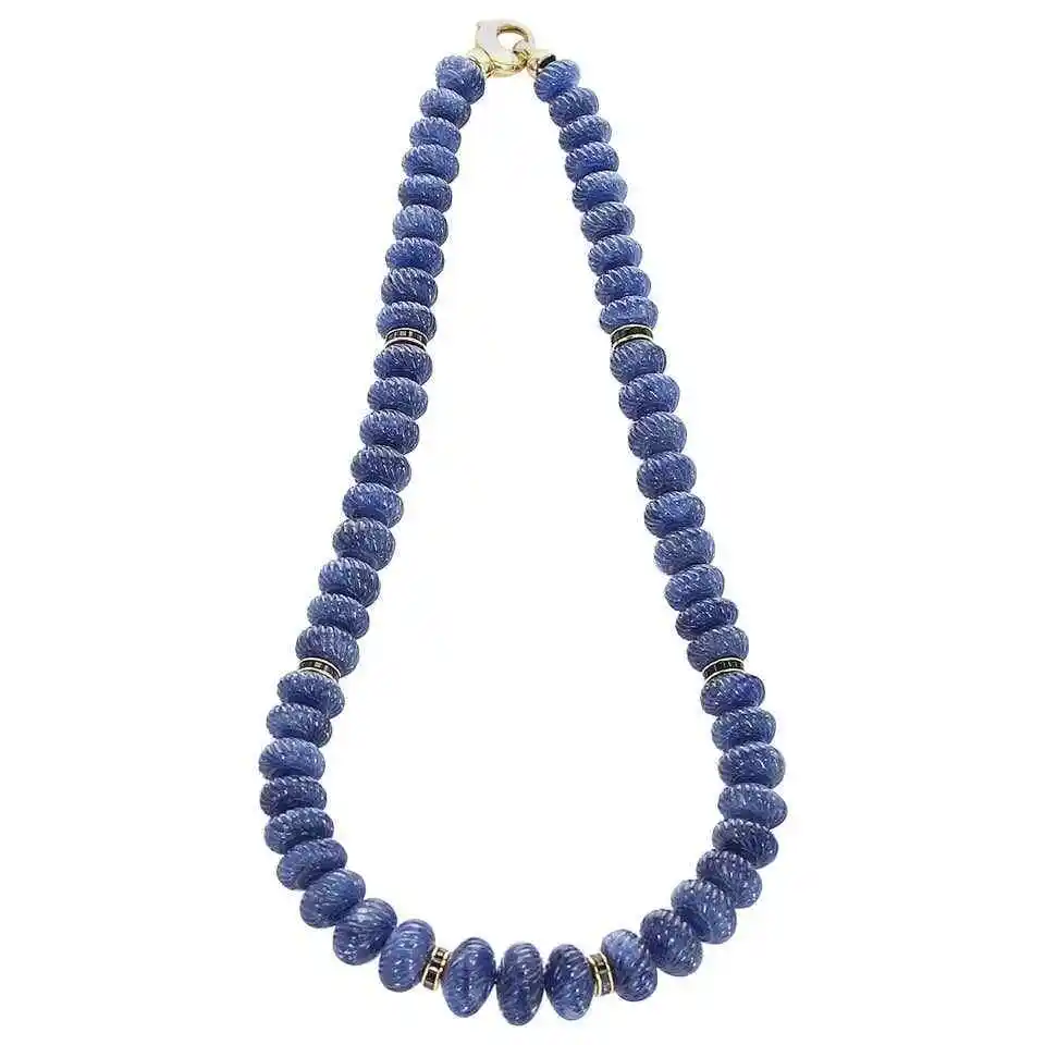 Burmese Blue Sapphire Smooth Necklace – TheGemSource