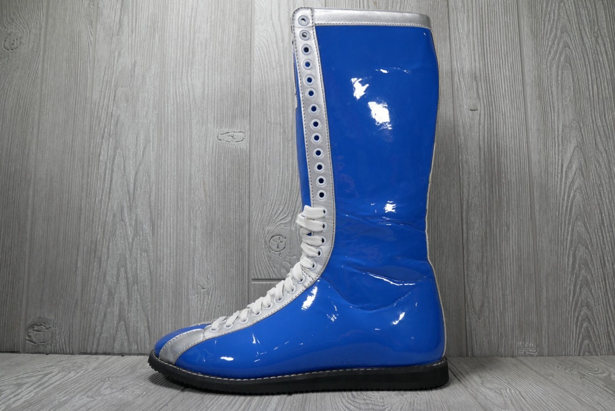 靴 luchda 9/10 Great Condition) Luchadora Blue Wrestling Boots Shoes