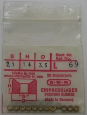 KWM Bushing clock as is part: diameter 3.5 millimeters size #L69