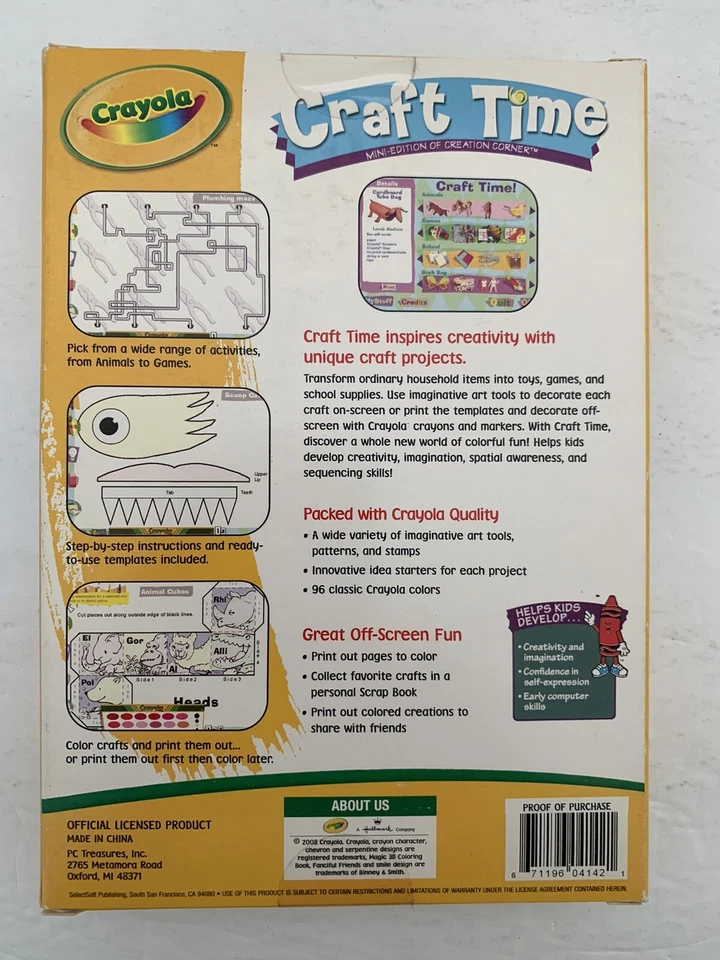 Crayola Craft Time Mini-Edition of Creation Corner PC CD-Rom for Ages 7-12 - Image 2 of 4
